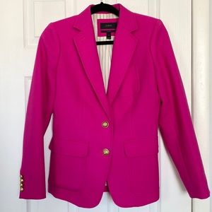 J.Crew Rhodes Blazer Italian Wool in Fuchsia color, size 4